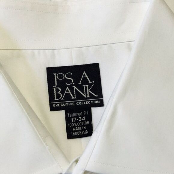 Jos. A Bank white button down shirt | Sz 17 - 34 - Picture 5 of 5